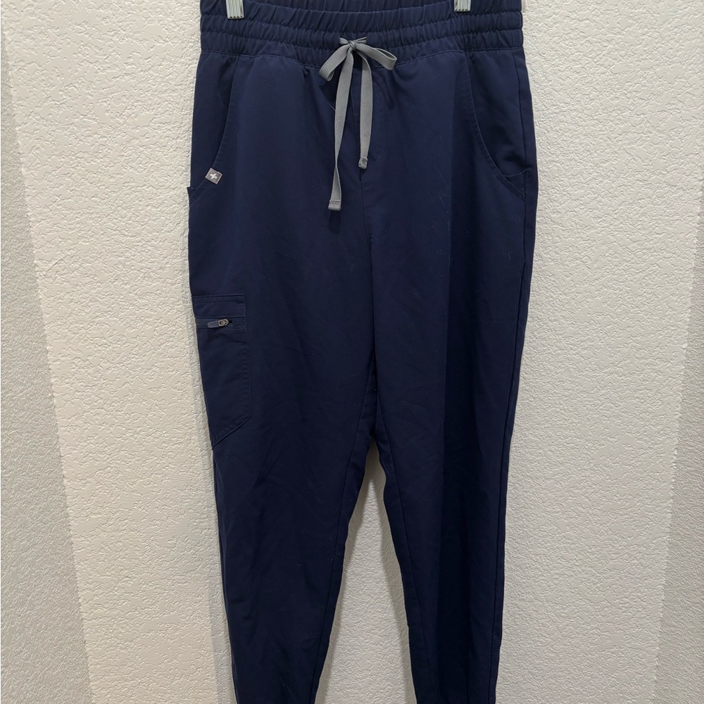 Figs Blue Jogger Sweatpants with Elastic Waistband